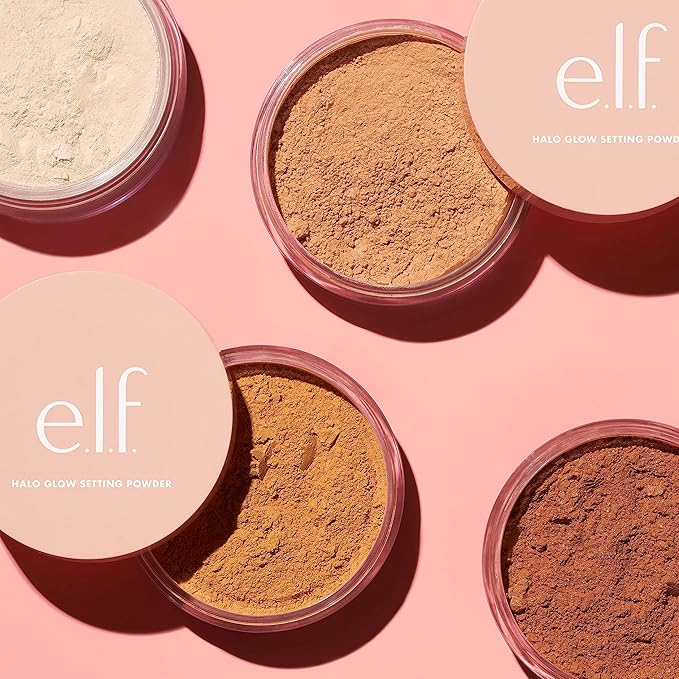 e.l.f. Halo Glow Soft Focus Setting Powder, Silky Setting Powder For Creating Soft Glow Without Shine, Smooths Pores & Lines, Medium