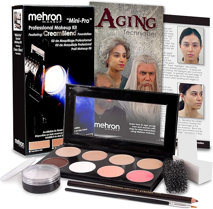 Mehron Makeup Mini-Pro Student Makeup Educational Kit (Fair/Olive)