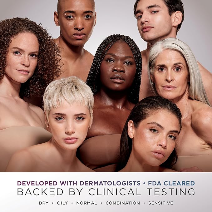 Shark CryoGlow LED Face Mask with Under-Eye Cooling, Anti-Ageing & Blemish Repair, Red & Blue LED, Infrared Light Therapy, USB-C, Remote Control, Storage Bag, Blue Frost, FW312