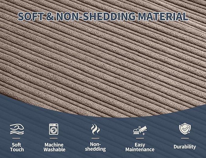 Pouf Ottoman Foot Stools Ottoman with Foam Small Corduroy Ottomans for Living Room Ottomans Pouf 20x15 Floor Poufs Foot Rest for Office Chair Brown Foot Stool Small