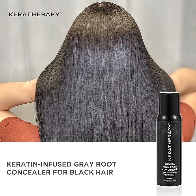 Keratherapy Keratin Infused Perfect Match Gray Root Concealer Spray, Auburn Red, 3 oz, 118 ml - Root Cover Up Spray to Hide Gray Roots - Keratin Therapy Hair Darkening & Temporary Scalp Concealer
