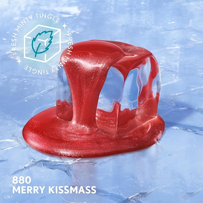 COVERGIRL Clean Fresh Yummy Plumper Lip Gloss, 880 Merry Kissmass, Shiny Gloss, Vegan Formula, Easy to Apply, Minty Flavor, 0.33oz