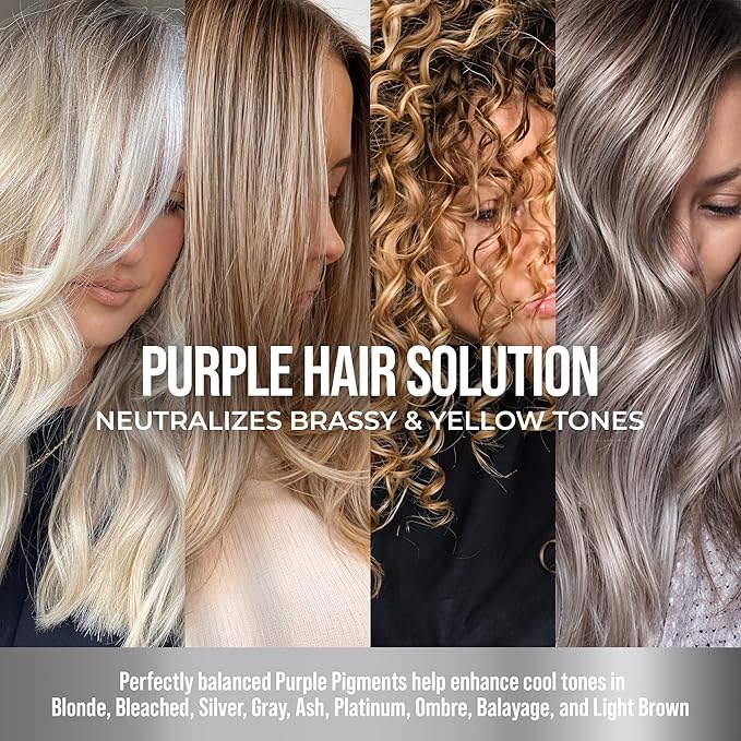 SUNATORIA New Keratin Purple Hair Mask- Blonde Hair Purple Toner - Repair & Nourishment Treatment For Bleached, Brassy Hair - Blue Hair Mask, No Yellow Tones - Deep Conditioner For Color Treated Locks