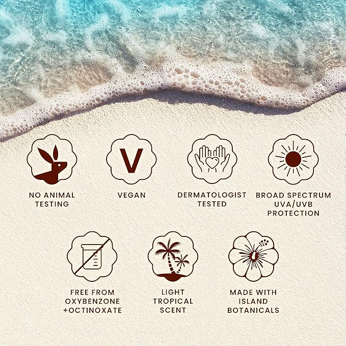 Hawaiian Tropic Sheer Touch Body Serum SPF 50, 3.3oz | Hyaluronic Acid Serum, Travel Size Sunscreen SPF 50, 3.3oz