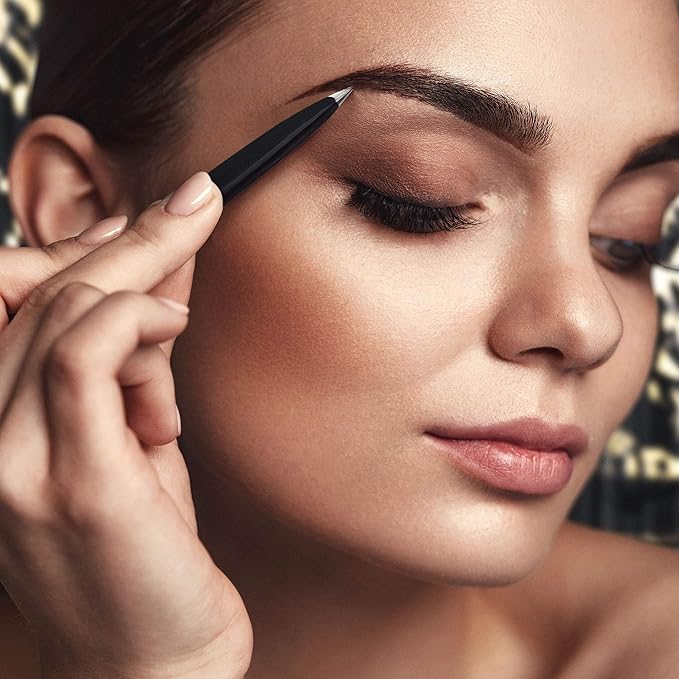 Pointed Tweezers | High Carbon Stainless Steel Needle Nose | Fine Point Precision Hair Removal | Perfectly Aligned & Hand-Filed Sharp | Black