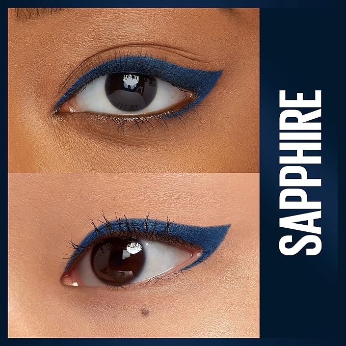 Maybelline Unstoppable Waterproof Mechanical Blue Eyeliner Pencil, Easy to Apply, Smooth Glide, Up to 24 Hour Wear, Sapphire