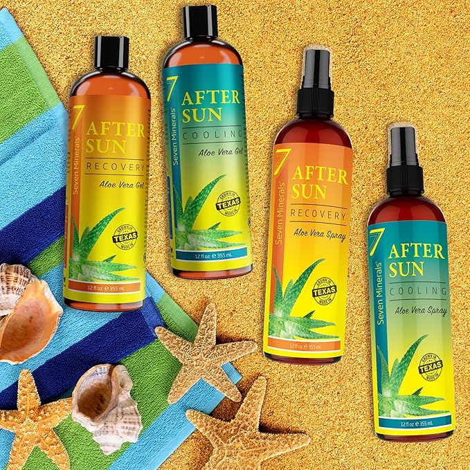 NEW Recovery After Sun Gel with Aloe Vera - For Skin & Face with Instant Sunburn Relief. Unlike Regular Aftersun Lotion, Ours Is Made From Freshly Cut Texas Aloe. With Mango & Chamomile (12 Fl Oz)