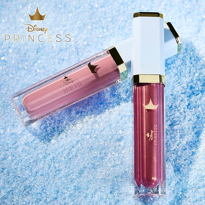 Belle Maison Disney Cosmetic Makeup Set, Makeup Essential Collection, Princess Cinderella - Includes 4pc Lip Gloss, 4pc Lipstick, 60ct Facial Cleansing Wipes (2pk)