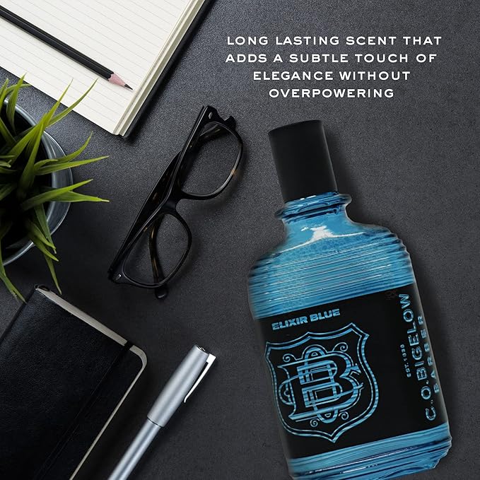 C.O. Bigelow - Elixir Blue - No. 1580, 2.5 fl oz, Cologne for Men, Lavender & Rosemary Long Lasting Mens Cologne, Fresh, Refined, Masculine Perfumes for Men