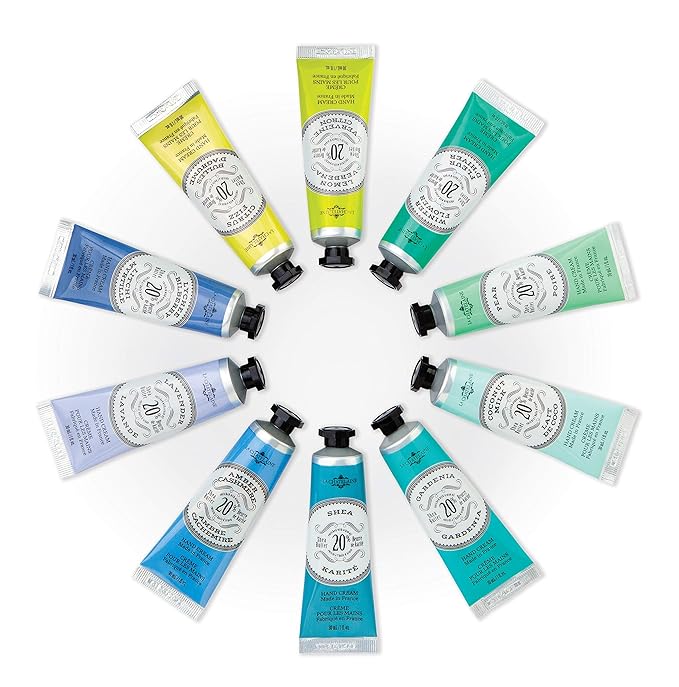 La Chatelaine 20% Shea Butter Hand Cream Travel Size, Organic Argan Oil, Moisturizing, Nourishing, Repairing, Extra-Rich Hand Lotion, Made in France, Paraben Free, 1 oz / 30ml (Lemon Verbena)