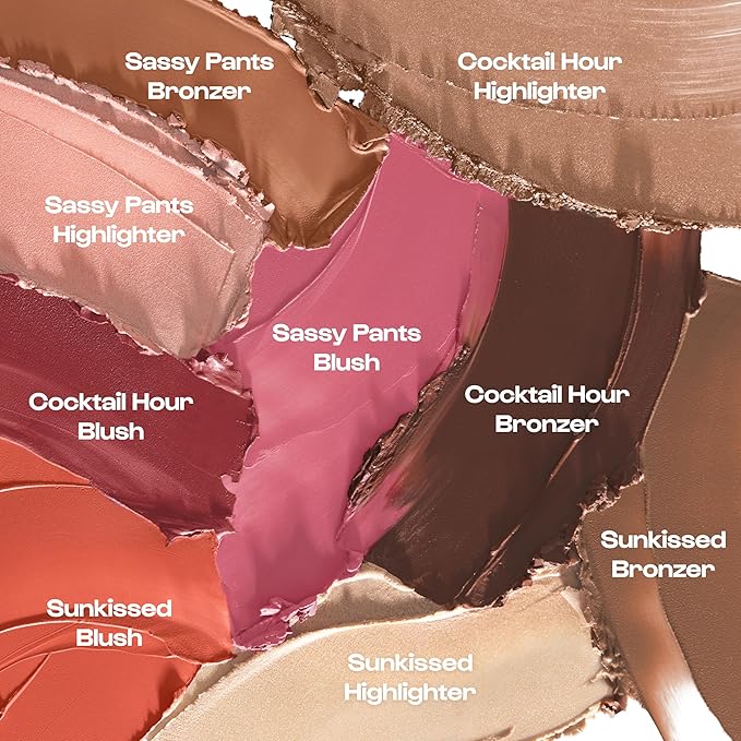 Alleyoop Stack The Odds - Stackable Makeup Palette - Cream Blush, Contour, Bronzer & Highlighter Blendable Cream Make up Palette - Natural, Glowy Finish - Makeup Stacks for Travel, Sassy Pants