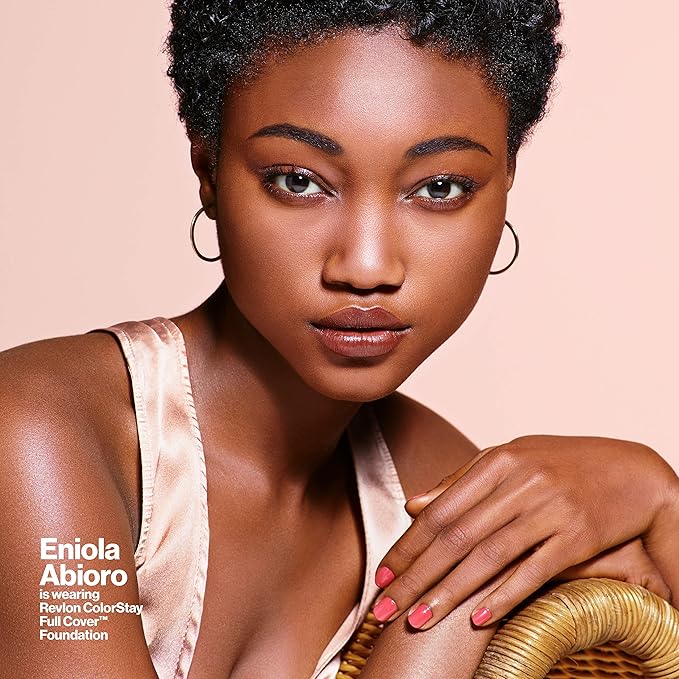 Revlon ColorStay Full Cover Longwear Matte Foundation, Heat & Sweat Resistant Lightweight Face Makeup, Almond (405), 1.0 oz