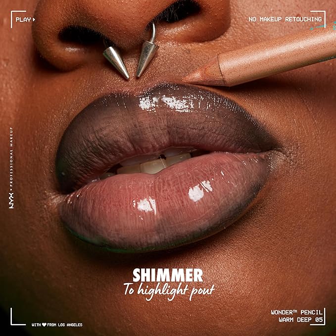 NYX PROFESSIONAL MAKEUP Wonder Pencil, Multi-Use Micro Highlighter & Concealer Stick - Warm Deep (Pack of 2)