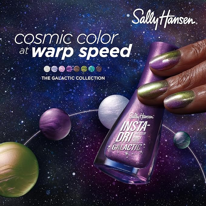 Sally Hansen Insta-Dri® Galactic, Inter-stellar, Quick Dry, Long Lasting, Streak-Free Shine, Metallic Purple Nail Polish