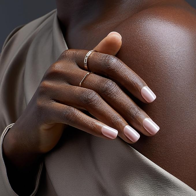 KISS imPRESS No Glue Mani Press On Nails, Color FX, 'The Weekends', Light Pink, Short Size, Squoval Shape, Includes 30 Nails, Prep Pad, Instructions Sheet, 1 Manicure Stick, 1 Mini File