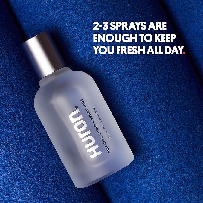 Huron Men’s Cologne - Eau de Parfum for Everyday Wear - Crisp & Invigorating Scent of Citrus, Eucalyptus, Mint & Aromatic Greens - Long Lasting - Safe, Clean Ingredients - 1.7 Fl. Oz.