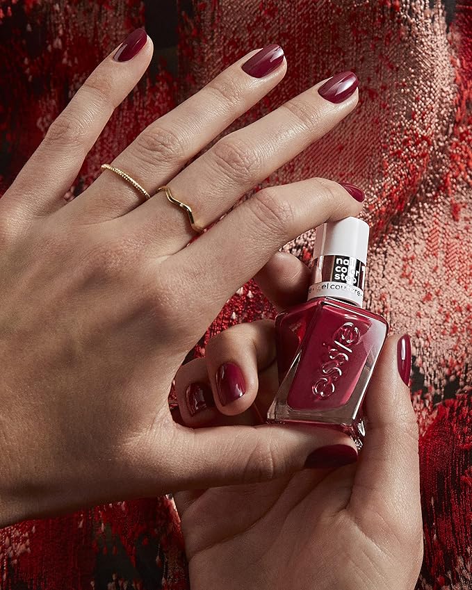 essie gel couture, Long-Lasting Nail Polish, 8-free Vegan, Fashion Freedom, Red, Put In The Patchwork, 0.46 fl oz