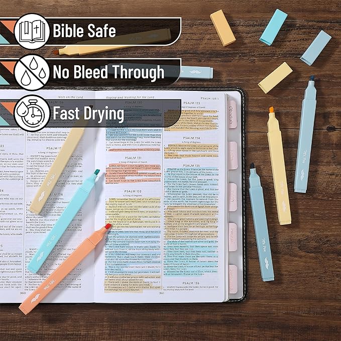 Mr. Pen- Aesthetic Highlighters, 8 pcs, Chisel Tip, Pastel Colors, Cute Highlighters Assorted Colors