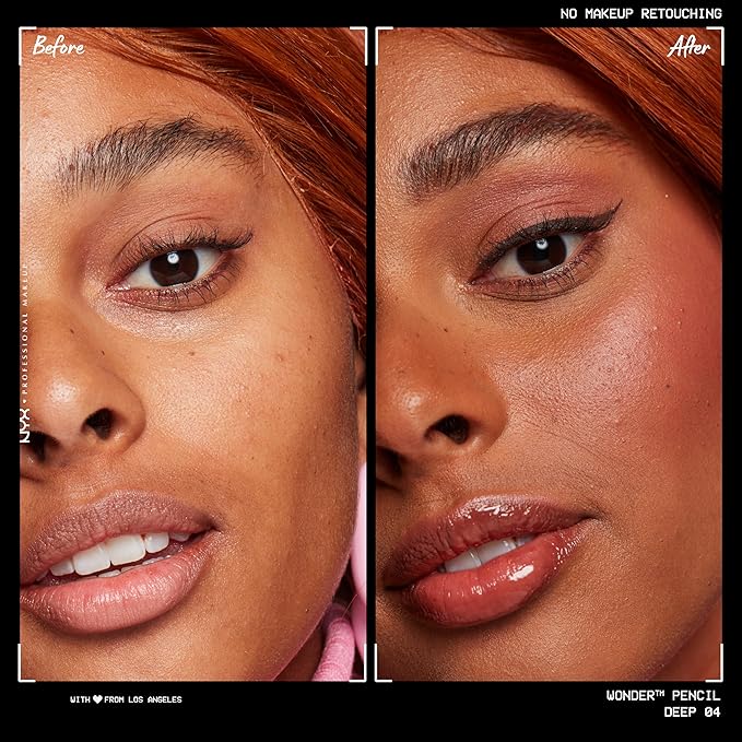 NYX PROFESSIONAL MAKEUP Wonder Pencil, Multi-Use Micro Highlighter & Concealer Stick - Deep (Pack of 2)