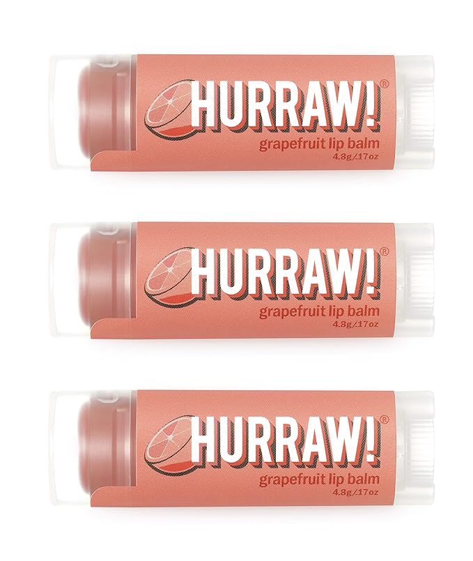 Hurraw! Grapefruit Lip Balm, 3 Pack: Palm