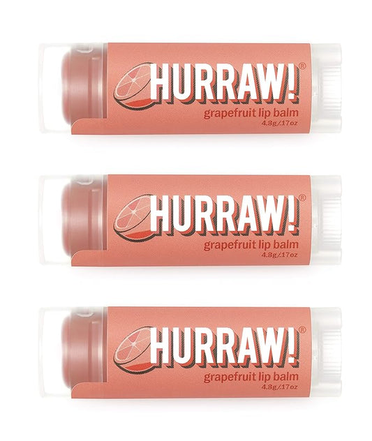 Hurraw! Grapefruit Lip Balm, 3 Pack: Palm