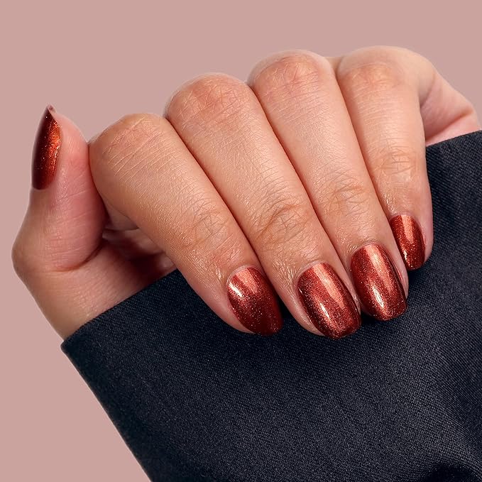 LONDONTOWN lakur Nail Polish - Chip-Resistant, Non-Toxic, Conditions & Hydrates Nails | Metallic Cinnamon, Posh Forever, .40 fl oz