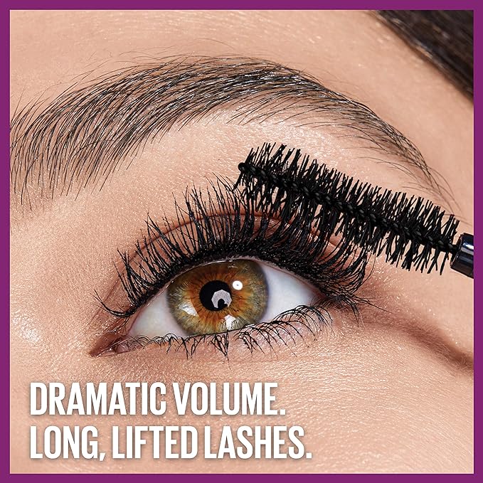 Maybelline The Falsies Lash Lift Washable Mascara Volumizing, Lengthening, Lifting, Curling, Multiplying, Eye Makeup, Very Black, 1 Count