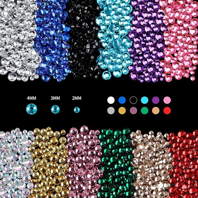 YGDZ Face Rhinestones Kit, Face Eye Gems for Makeup, Face Jewels Set with Face Makeup Glue, Nail Gems, Rhinestones for Body, Hair, Nail Art, Halloween Makeup for Women