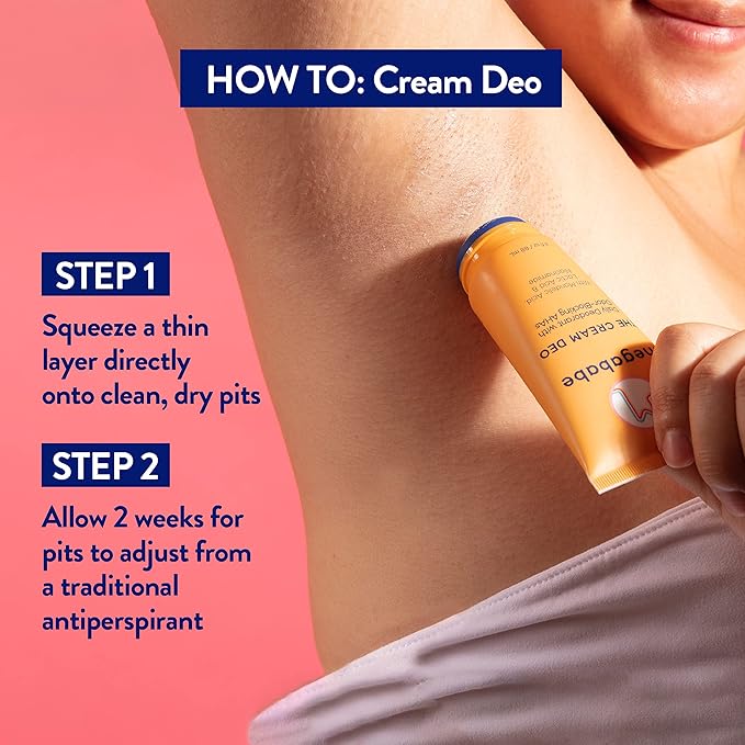 Megababe Daily Deodorant - The Cream Deo with Odor-Blocking AHAs | Treats & Prevents Ingrown Hair | Aluminum-Free, All Natural | Free from Parabens, Sulfates & Phthalates | 3 fl oz