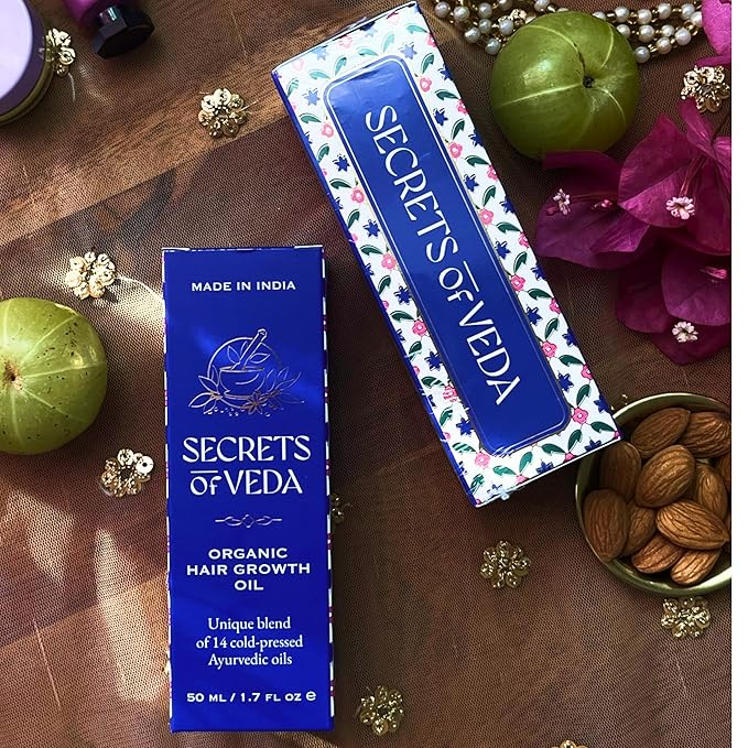 Indian Ayurveda Hair Oil– Organic Castor oil, Jojoba oil, Amla, Ashwagandha & Rosemary oil for hair growth- Repairing scalp treatment, Nourishes Split Ends & Dry Scalp