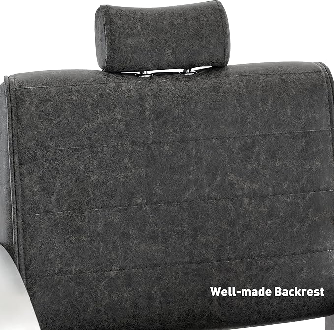 BarberPub Barber Chair for Barbershop,Reclining Salon Chair for Hair Stylist 9180 (Grey)