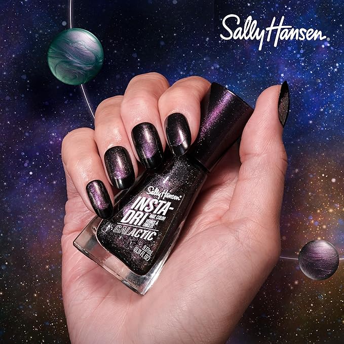 Sally Hansen Insta-Dri® Galactic, Milky Slay, Quick Dry, Long Lasting, Streak-Free Shine, Metallic Pink Nail Polish