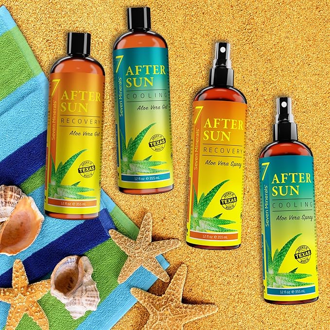 NEW After Sun Solar Recovery Spray with Aloe Vera - For Skin & Face with Instant Sunburn Relief. Unlike Regular Aftersun Spray, Ours Is Made From Freshly Cut Texas Aloe. With Mango & Chamomile (12 Oz)