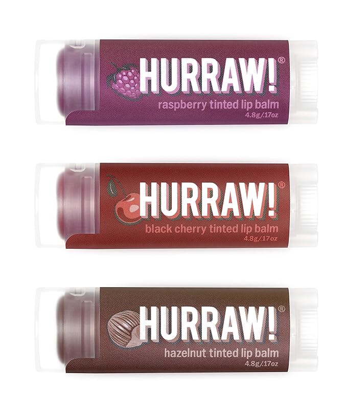 Hurraw! Raspberry Tinted, Black Cherry Tinted, Palm