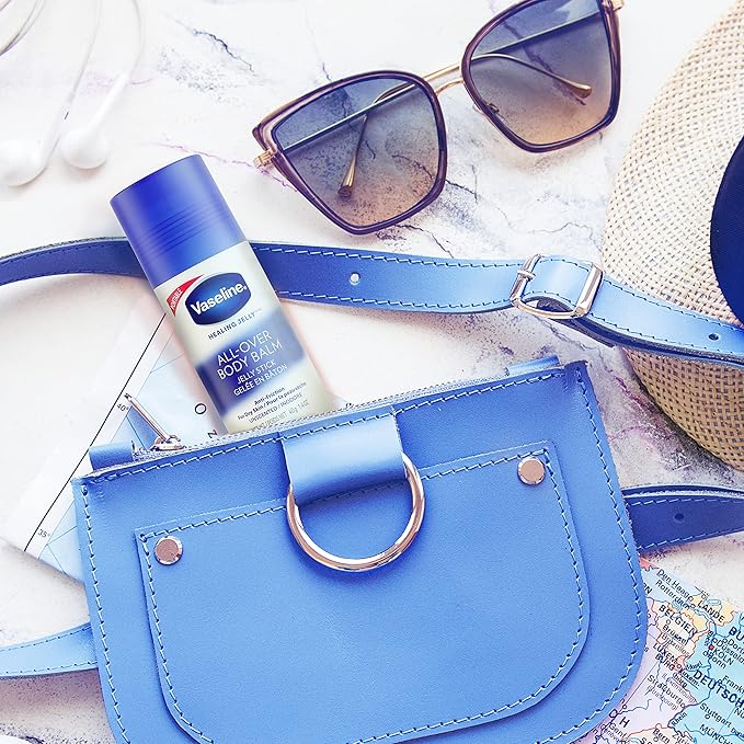 Vaseline Intensive Care Essential Healing Body Lotion, 20.3 oz, Bundled with Petroleum Jelly Original, 7.5oz, and All-Over Body Balm Stick, 1.4 oz - Pack of 3, Moisturizing Skin Care