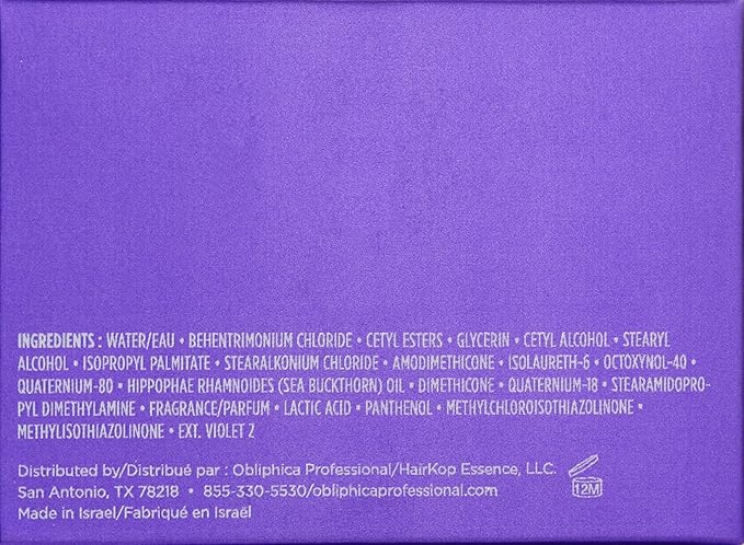 Obliphica Seaberry Hair Mask - Deep Conditioning Hydrating Treatment for Dry and Damaged Hair - Moisturizing Hair Repair and Growth Mask for Medium, Coarse, and Color-Treated Hair - 8.5 Ounces