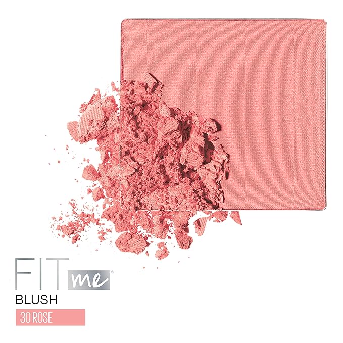 Maybelline Fit Me Powder Blush, Lightweight, Smooth, Blendable, Long-lasting All-Day Face Enhancing Makeup Color, Rose, 1 Count