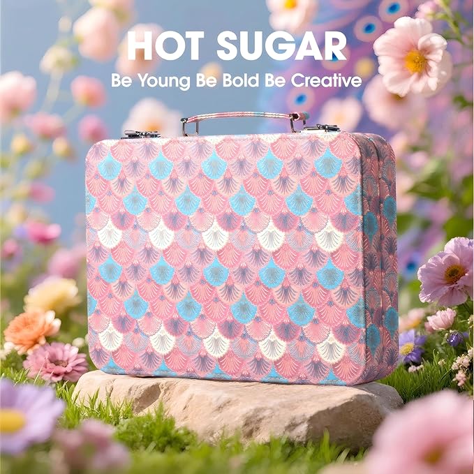 Hot Sugar Makeup Kit for Teenager Girls 10-12, All in One Beginner Makeup Kit for Women Full Kit, Teen makeup kit Cosmetic Gift Set on Birthday Christmas (Peacock)