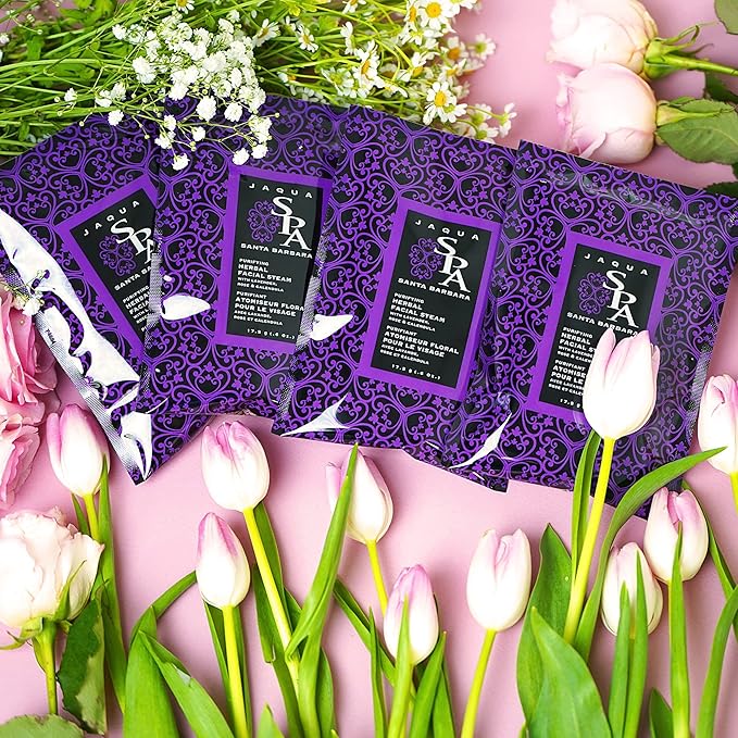 Jaqua Facial Steam Kit for Women – Herbal Sachets with Lavender, Rose & Calendula | Self-Care Spa Detox for Glowing Skin Signature | 4 Pack
