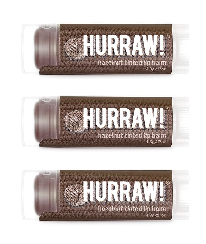 Hurraw! Hazelnut Tinted Lip Balm, 3 Palm