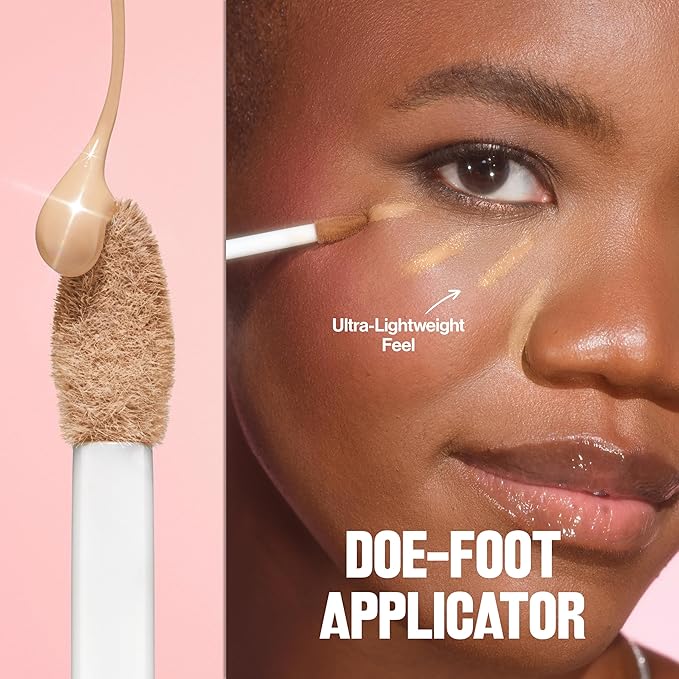 Revlon Glimmer Correcting Concealer, Liquid Under Eye Makeup, Made with Caffeine, Vitamin C, & Stevioside, 105, 0.3 fl oz