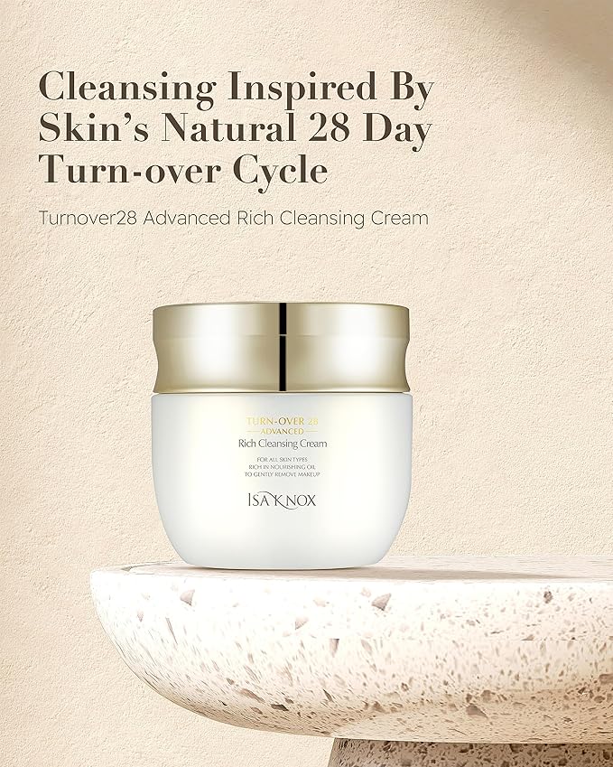 Isa Knox Turnover 28 Advanced (Cleansing Cream, 6.8fl oz) - Nourishing Makeup Remover without Residue by LG Beauty. Evergreen Oak, Pomegranate Vinegar, African Walnut Oil.