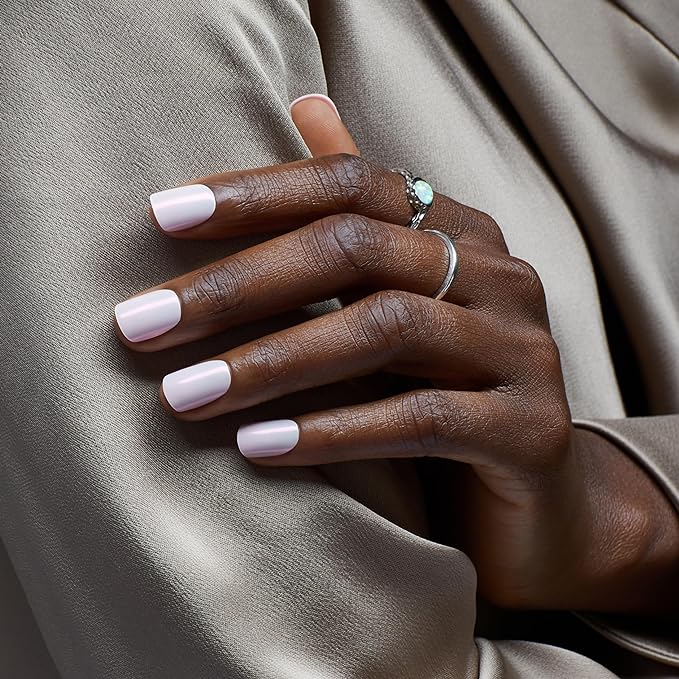 KISS imPRESS No Glue Mani Press On Nails, Color FX, 'Good Mood', Light Pink, Short Size, Squoval Shape, Includes 30 Nails, Prep Pad, Instructions Sheet, 1 Manicure Stick, 1 Mini File