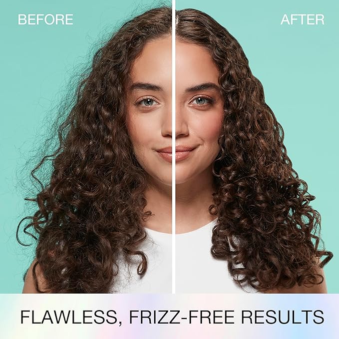 Conair Curl Define Pro Detangler Brush for Curly Hair, Dual-Vent Design with Continuous Grooves, Mixed Bristles for Frizz-Free Detangling, Smoothing, and Curl Definition