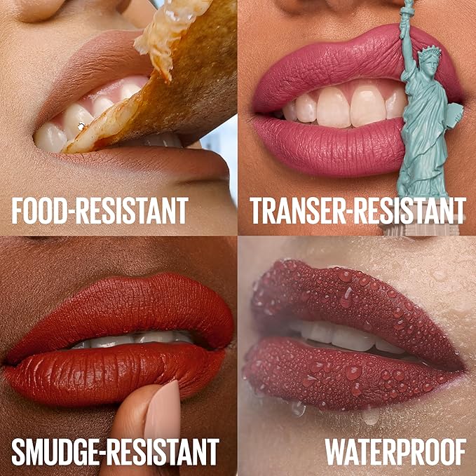 Maybelline Super Stay Matte Ink Liquid Lipstick Makeup, Long Lasting High Impact Color, Up to 16H Wear, Voyager, Deep Red, 1 Count, Packaging May Vary