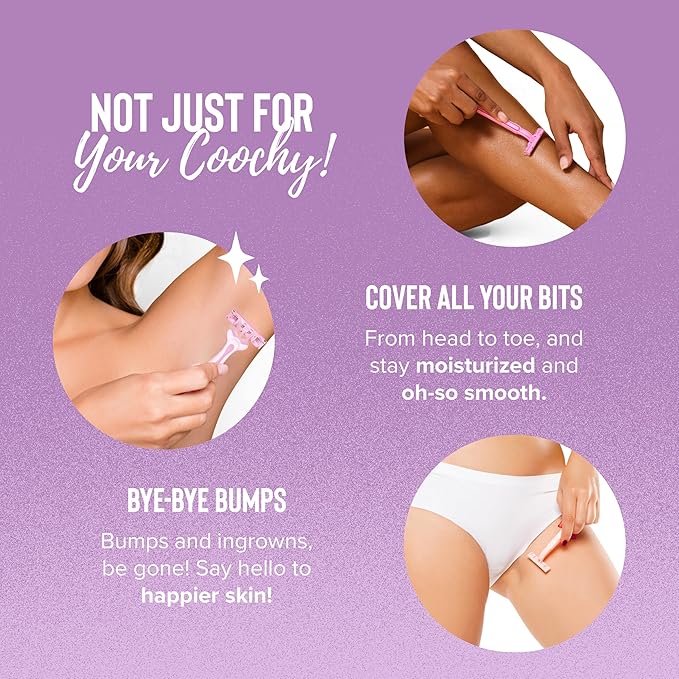 Coochy Intimate Shaving Cream | Shave Conditioner & Moisturizer for Face & Body | Ideal for Sensitive Skin Care, Anti-Bump | Floral Haze, 3.4 oz