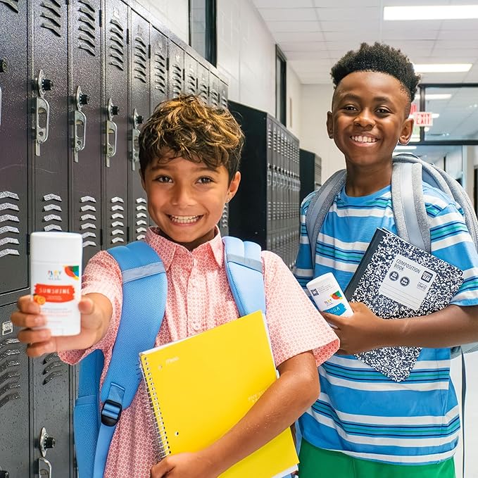 PLAY PITS - Kids Deodorant for Girls & Boys - Natural - Aluminum-Salt Free - Safe for Sensitive Skin – SONSHINE is Infused w/Orange & Peppermint Oils - Non-Toxic & Paraben Free - 2.65oz - 2pk