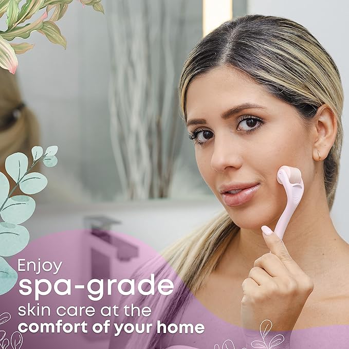 Derma Roller & Ice Roller 2 in 1 for Beard Hair Skin Face 540 Titanium.25mm - Self Care Gifts Facial Skin Care Tools…