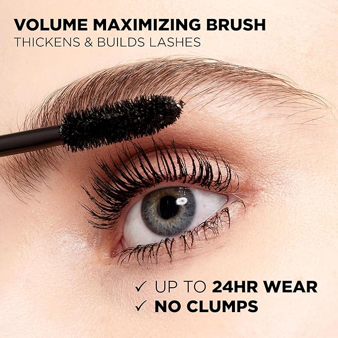 L'Oreal Paris Makeup Voluminous Original Volume Building Mascara, Black, 2 Count