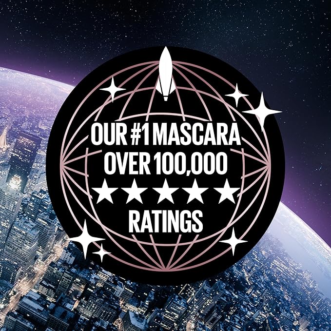 Maybelline Lash Sensational Sky High Glitter Mascara, Diamond Effect Eye Makeup for Lashes and Brows, Washable, Space Diamond, 1 Count